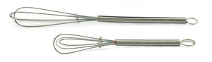 RSVP Mini Whisks. Set of 2 (5" & 7"), Stainless Steel
