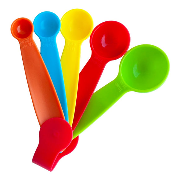 Measuring Spoon Set, Plastic Asst'd Colors