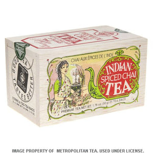 Wood Box, Indian Spiced Chai Black Tea, 25 Teabags