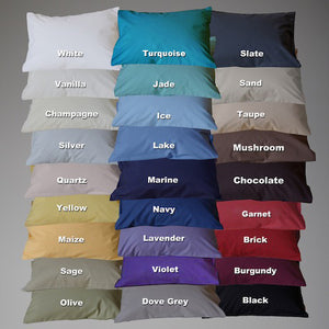 Percale Deluxe Sheets - King - Brick - Flat