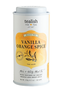 Tealish Vanilla Orange Spice Black Loose Leaf Tea Tin, 85g/3oz