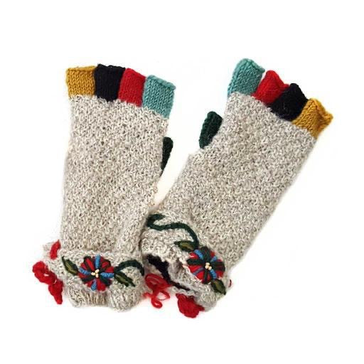Hamro Knitted Fingerless Mittens, Iclyn