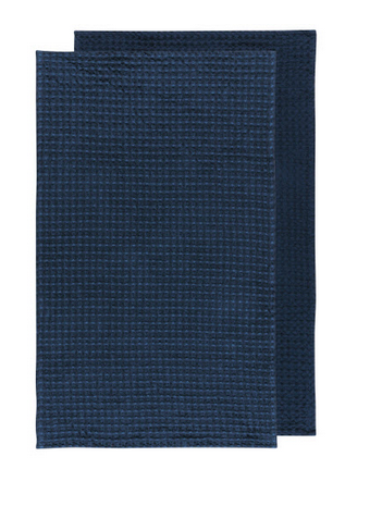 Now Designs Second Spin Waffle Dishtowel Set, 2pc Navy