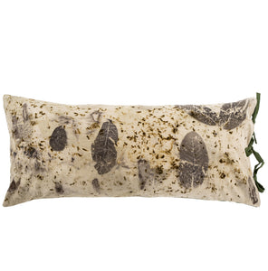 Eco Print Throw Pillow, down-filled, 14x31"