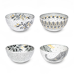 Sara Miller Artisanne Noir Rice Bowls 5", Set/4