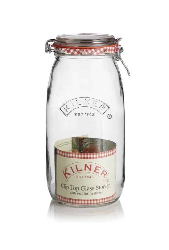 Kilner Clip-Top Round Glass Jar, 2L