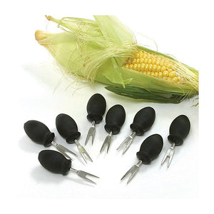 Grip-Ez Non-Slip Corn Holders, Black Set of 8