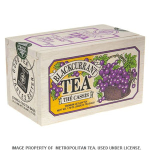 Wood Box, Black Currant Black Tea, 25 Teabags