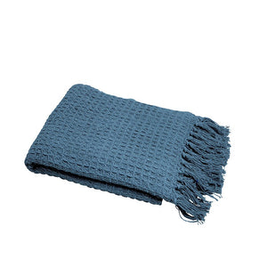 Harman Soft Waffle Throw, Navy 50x60"