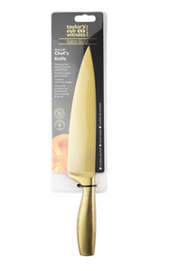 Taylor's Eye Witness Satin Gold Chef's Knife, 8"