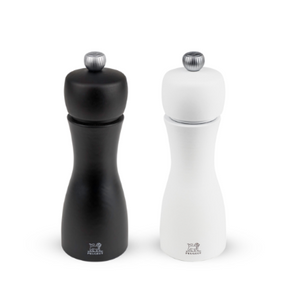 Peugeot Tahiti Duo Salt & Pepper Mills, Black/White 5.9"/15cm