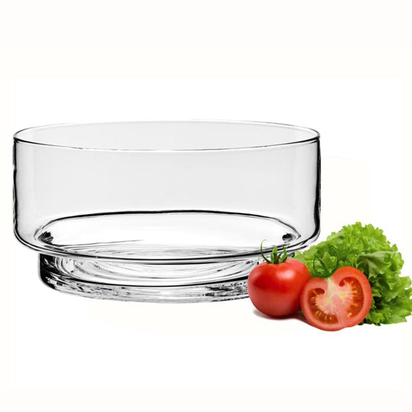 Natural Living Swirl Glass Salad Bowl, 9.75