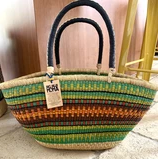 Big Blue Moma Special Shopper, Green Brown & Yellow