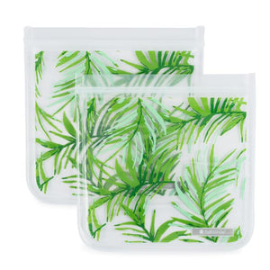 ZipTuck Re-Usable Sandwich Bags, Set of 2 - Palm Leaves