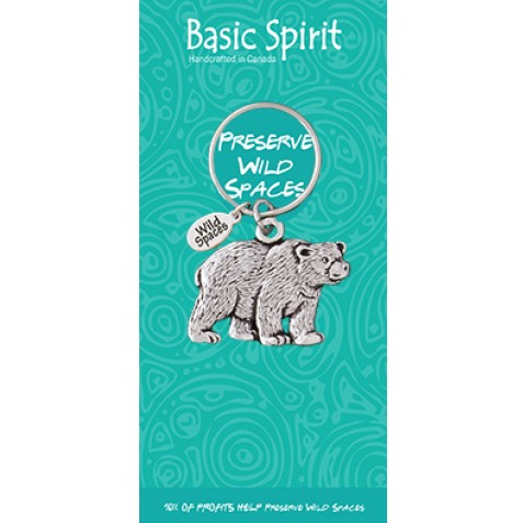 Basic Spirit 'Global Giving' Key Chain, Black Bear (Wild Spaces)