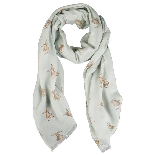 Wrendale Scarf, Leaping Hare 75x28
