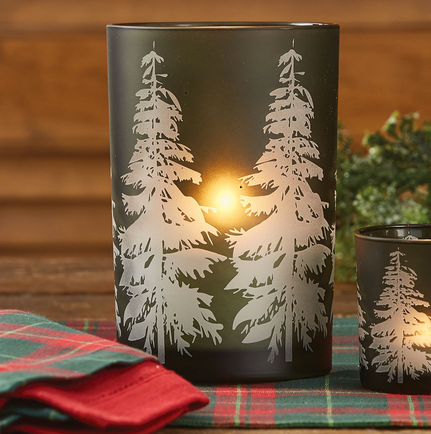 Park Designs Tree Silhouette Hurricane Candle Holder