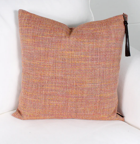 Marie Dooley Georges Throw Pillow, Coral 18x18