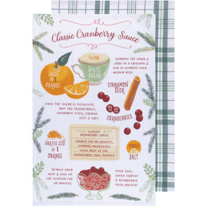 Now Designs Tea Towel, 18x28" Cranberry Sauce