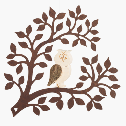 Window Decoration: Owl On The Branch 17cm