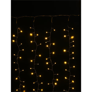 Electric Micro Curtain Lights on Silver Wire, 160 Lights, 3.9'x3.3'