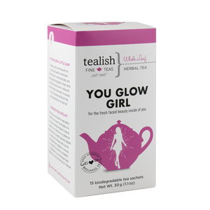 Tealish You Glow Girl Tea Box, 15 sachets/30g/1.1oz