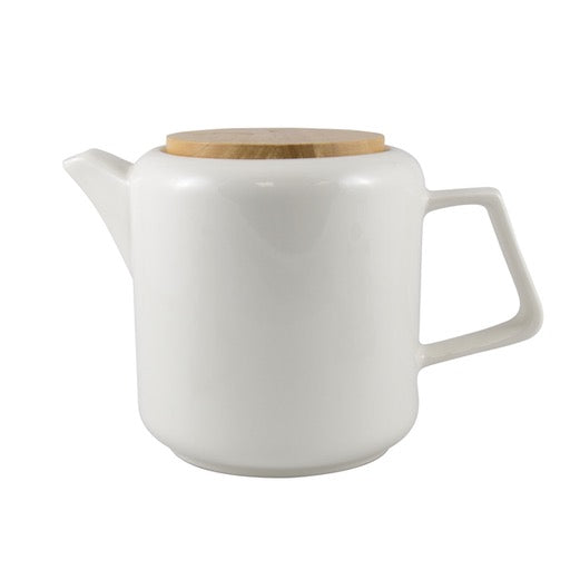 Tealish Modern Teapot, Clean White, 32oz