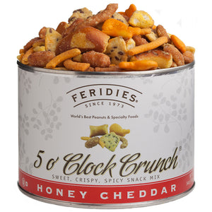 Feridies 5 O'Clock Crunch Honey Cheddar Snack Mix, 9oz Tin