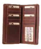 Rugged Earth Leather Fold-Over Organizer, Style 990035
