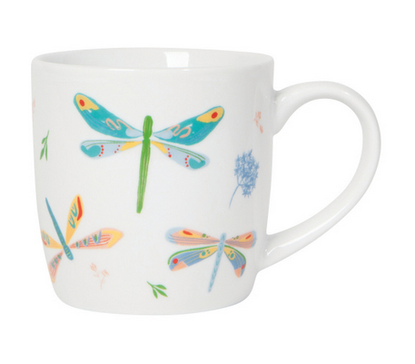 Now Designs Porcelain 12oz Mug, Dragonfly