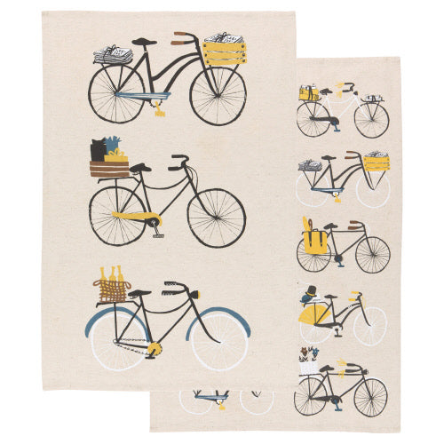 Danica Jubilee Tea Towel Set, 2pc Bicicletta