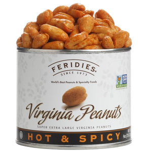 Feridies Hot & Spice Virginia Peanuts, 9oz Tin