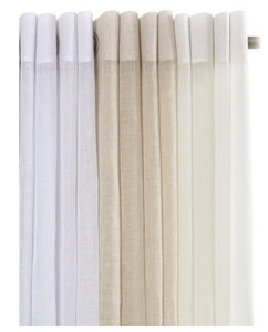 Condo Curtain With Grommets, 57x90" White