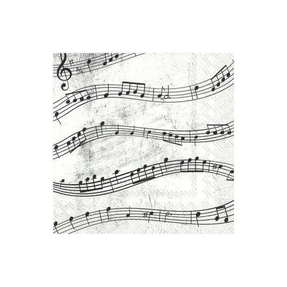 Cocktail Napkin - Music Notes
