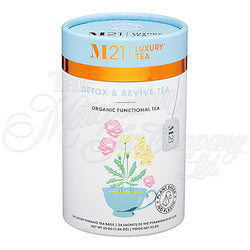 M21 Luxury Tea, Detox + Revive Organic Functional Tea, 24 Pyramid Bags