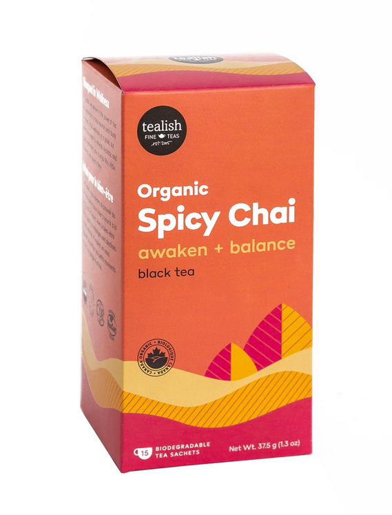 Organic Spicy Chai, 15 Tea Sachets