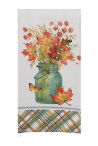 Kay Dee Designs Dual Purpose Terry Towel, Mason Jar Fall Floral