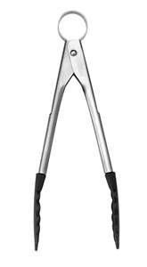 Cuisipro Mini Tongs, Silicone Black 7"