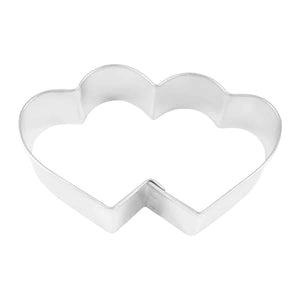 Double Heart Cookie Cutter, 3.5" Tinplated