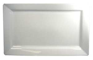 Maison Plus Palma Platter, Rectangular White 17x10.5"