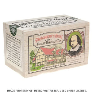 Wood Box, Shakespeare Black Tea, 25 Teabags