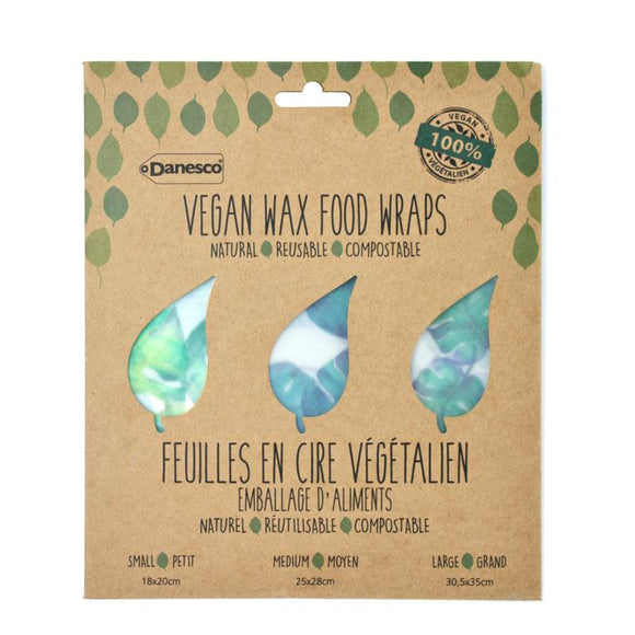 Vegan Wax Food Wraps, Set of 3 - Banana Leaves