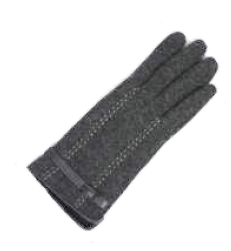RMO Ladies Grey Wool Dress Gloves, Large