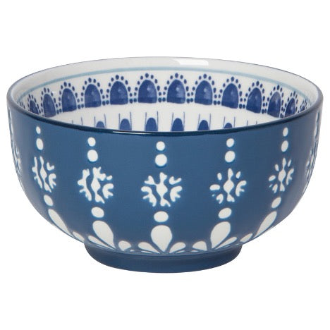 Danica Heirloom Porto Stamped Porcelain Bowl, 4.75