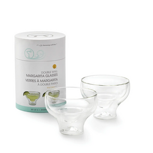 Outset Double-Walled Margarita Glass Set, 2pc