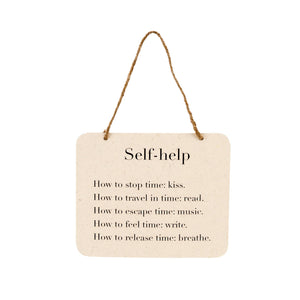 Paper Wall Sign, Self Help 7x5.5"