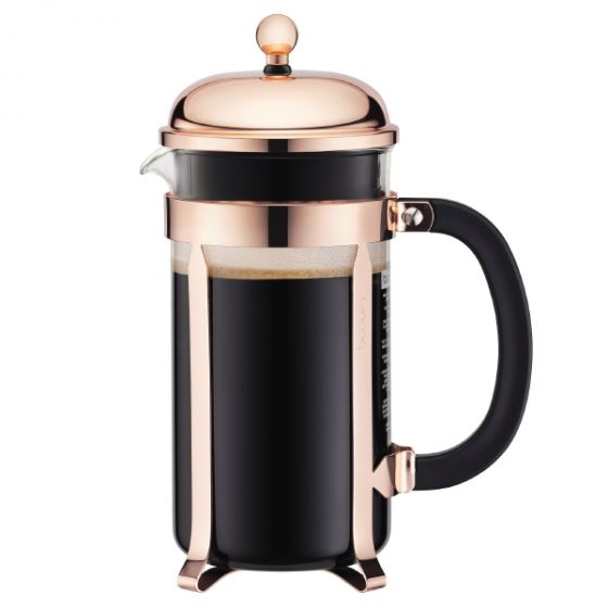 Bodum Chambord Copper French Press Coffee Maker, 8 Cup