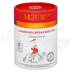 M21 Luxury Tea, Canadian Breakfast Organic Black Tea, 12 Pyramid Bags