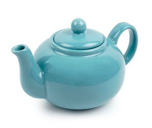 RSVP Stoneware Teapot 16oz, Turquoise