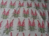 Hand Block Printed Cotton Fireweed Apron